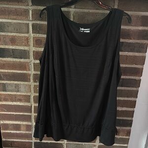 Xersion Women’s Plus Active Workout Tank, Black, 2X